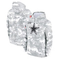 Punc D.Cowboys Arctic Camo Salute to Service Hoodies Limited Game Blank Player Stitched Jerseys