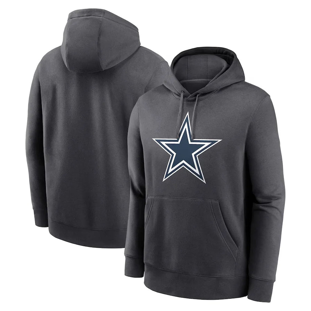 Punc D.Cowboys Ash One Color Pullover Hoodie Limited Blank Player Stitched Jerseys