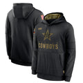 Punc D.Cowboys Black Salute to Service Pullover Hoodies Limited Blank Player Stitched Jerseys