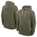 Punc D.Cowboys Olive Salute to Service Pullover Hoodies Limited Blank Player Stitched Jerseys