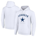 Punc D.Cowboys White Pullover Hoodies Limited Blank Player Stitched Jerseys