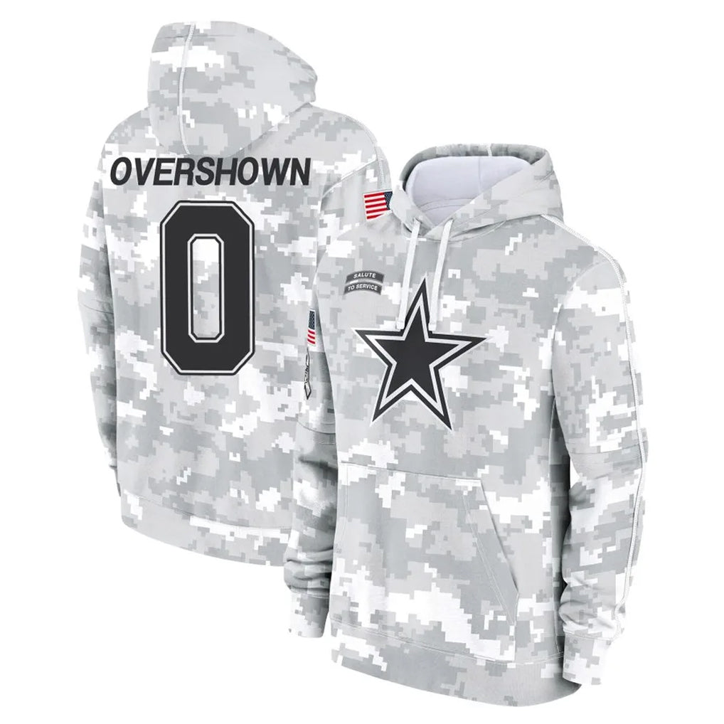 Punc D.Cowboys #0 DeMarvion Overshown Player Arctic Camo Salute to Service Hoodies Limited Game Stitched Jerseys
