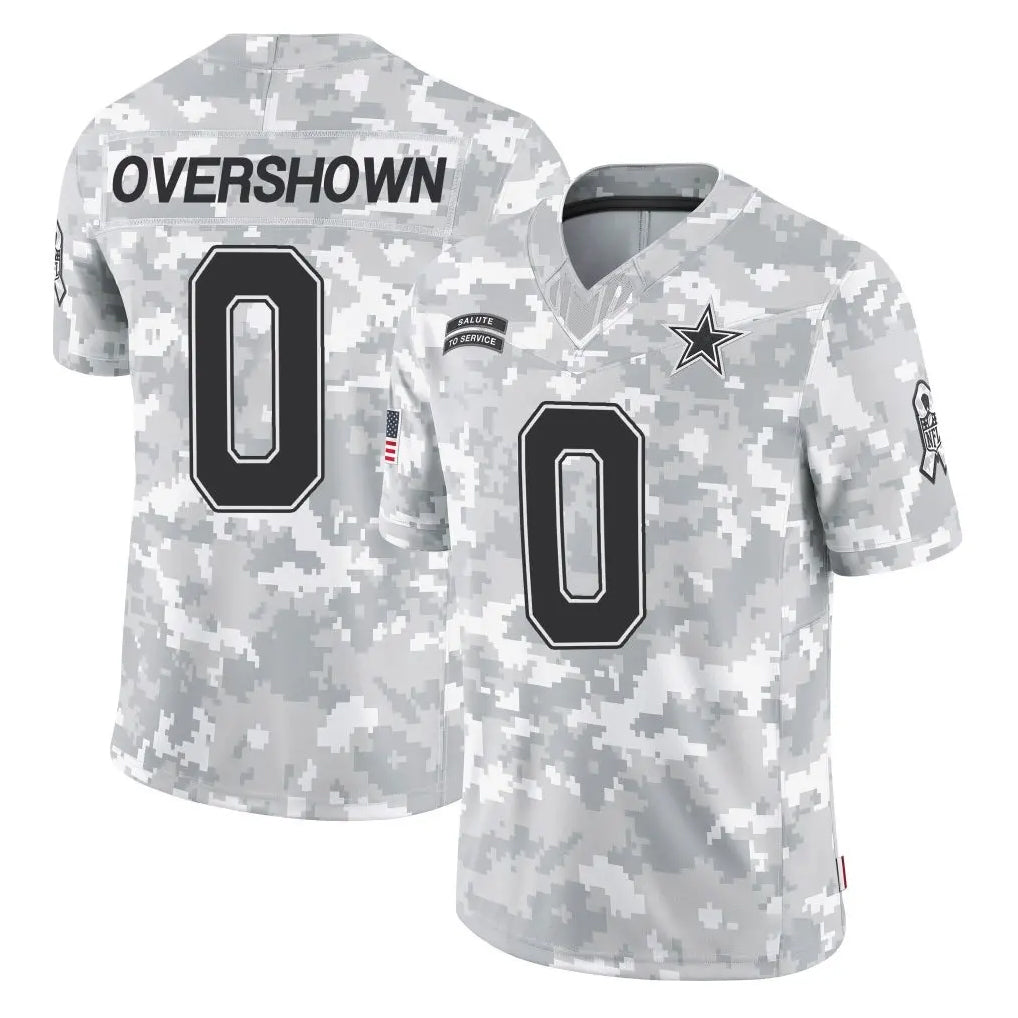 Punc D.Cowboys #0 DeMarvion Overshown Player Arctic Camo Salute to Service Limited Home Game Stitched Jerseys