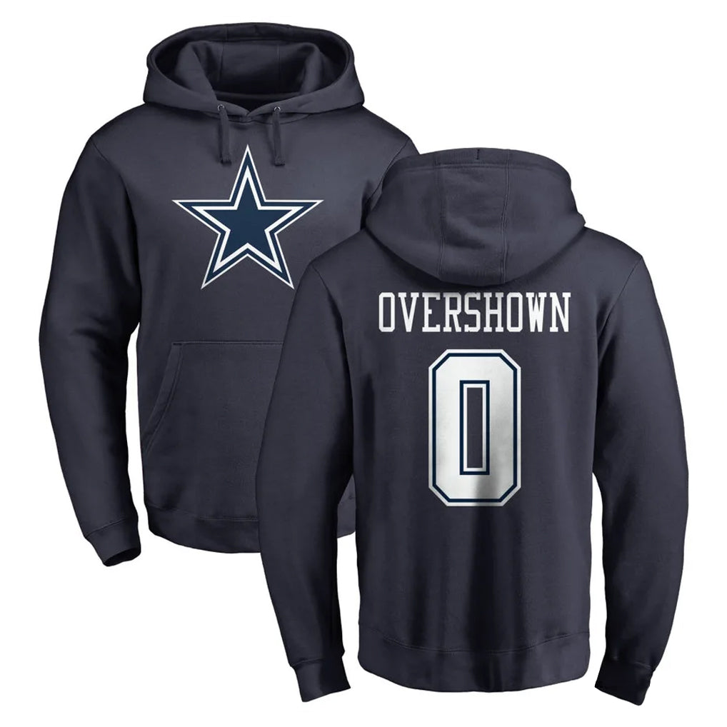 Punc D.Cowboys #0 DeMarvion Overshown Player Navy Pullover Hoodies Limited Stitched Jerseys