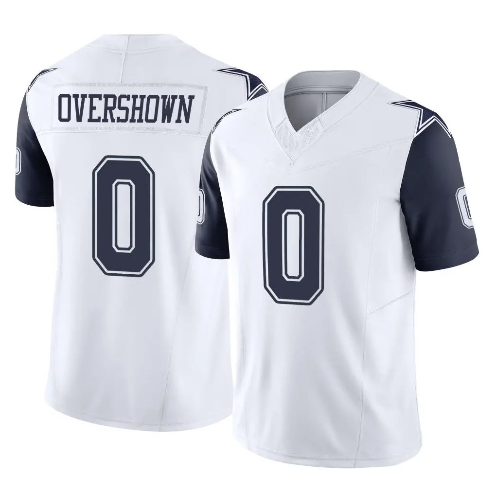 Punc D.Cowboys #0 DeMarvion Overshown Player White-Navy Limited Vapor F.U.S.E. Home Game Stitched Jerseys