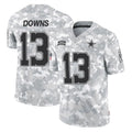 Punc D.Cowboys #13 Caleb Downs Player Arctic Camo Salute to Service Limited Home Game Stitched Jerseys