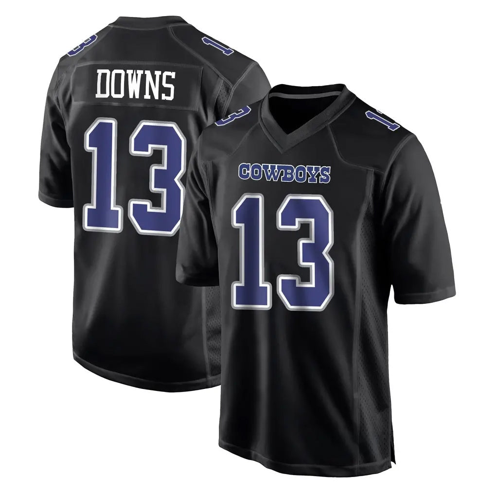Punc D.Cowboys #13 Caleb Downs Player Carbon Black Fashion Home Game Stitched Jerseys