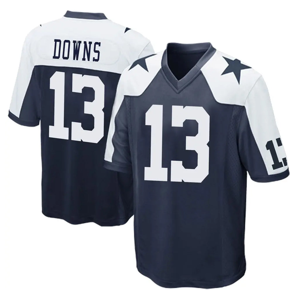 Punc D.Cowboys #13 Caleb Downs Player Navy-White Alternate Home Game Stitched Jerseys