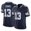 Punc D.Cowboys #13 Caleb Downs Player Navy Limited Vapor F.U.S.E. Home Game Stitched Jerseys