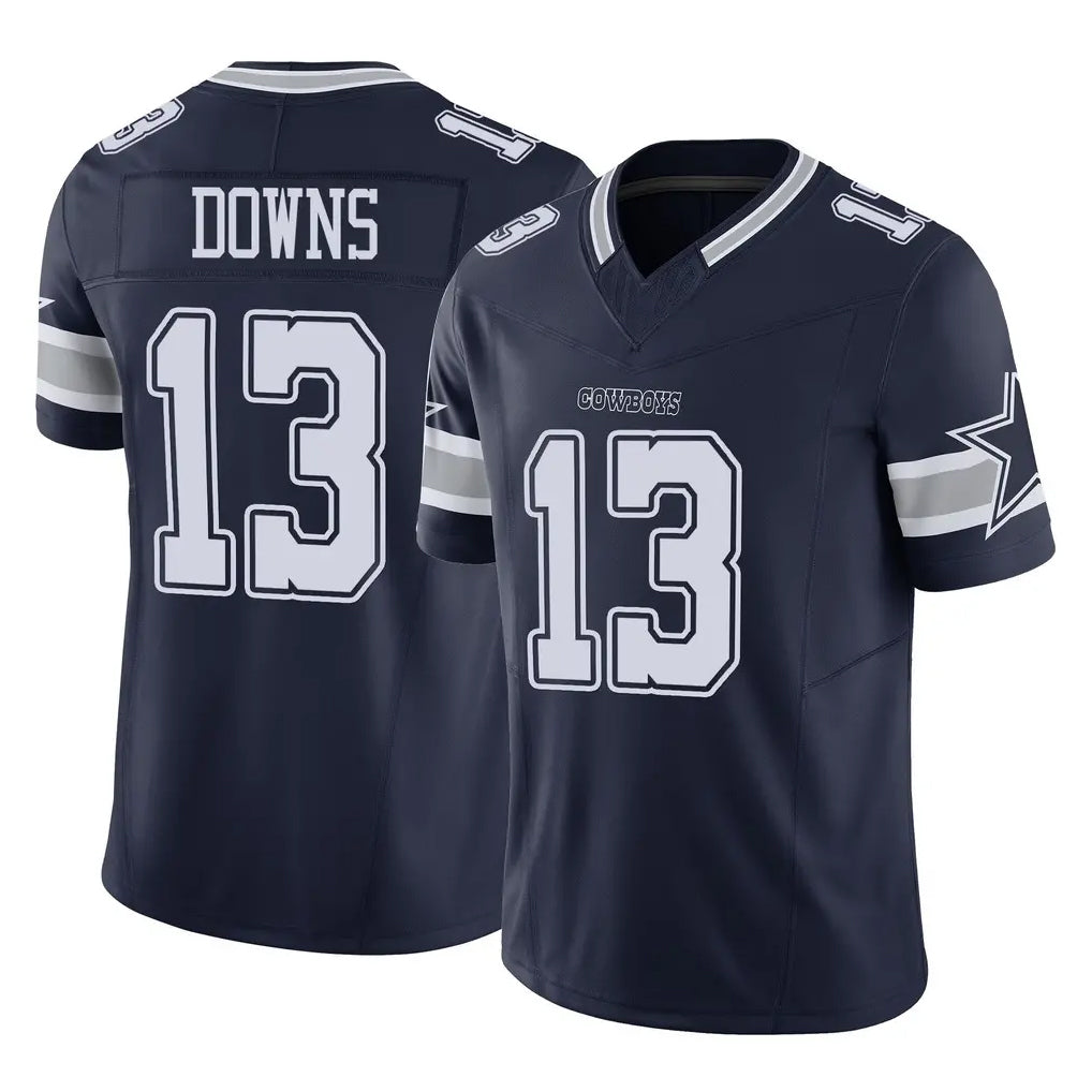 Punc D.Cowboys #13 Caleb Downs Player Navy Limited Vapor F.U.S.E. Home Game Stitched Jerseys