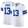 Punc D.Cowboys #13 Caleb Downs Player White Limited Vapor F.U.S.E. Home Game Stitched Jerseys