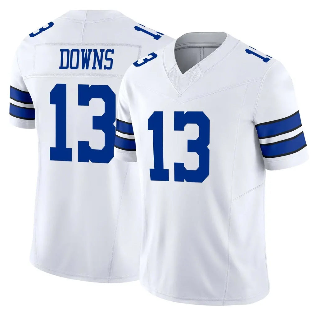 Punc D.Cowboys #13 Caleb Downs Player White Limited Vapor F.U.S.E. Home Game Stitched Jerseys