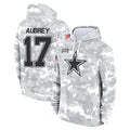 Punc D.Cowboys #17 Brandon Aubrey Player Arctic Camo Salute to Service Hoodies Limited Game Stitched Jerseys