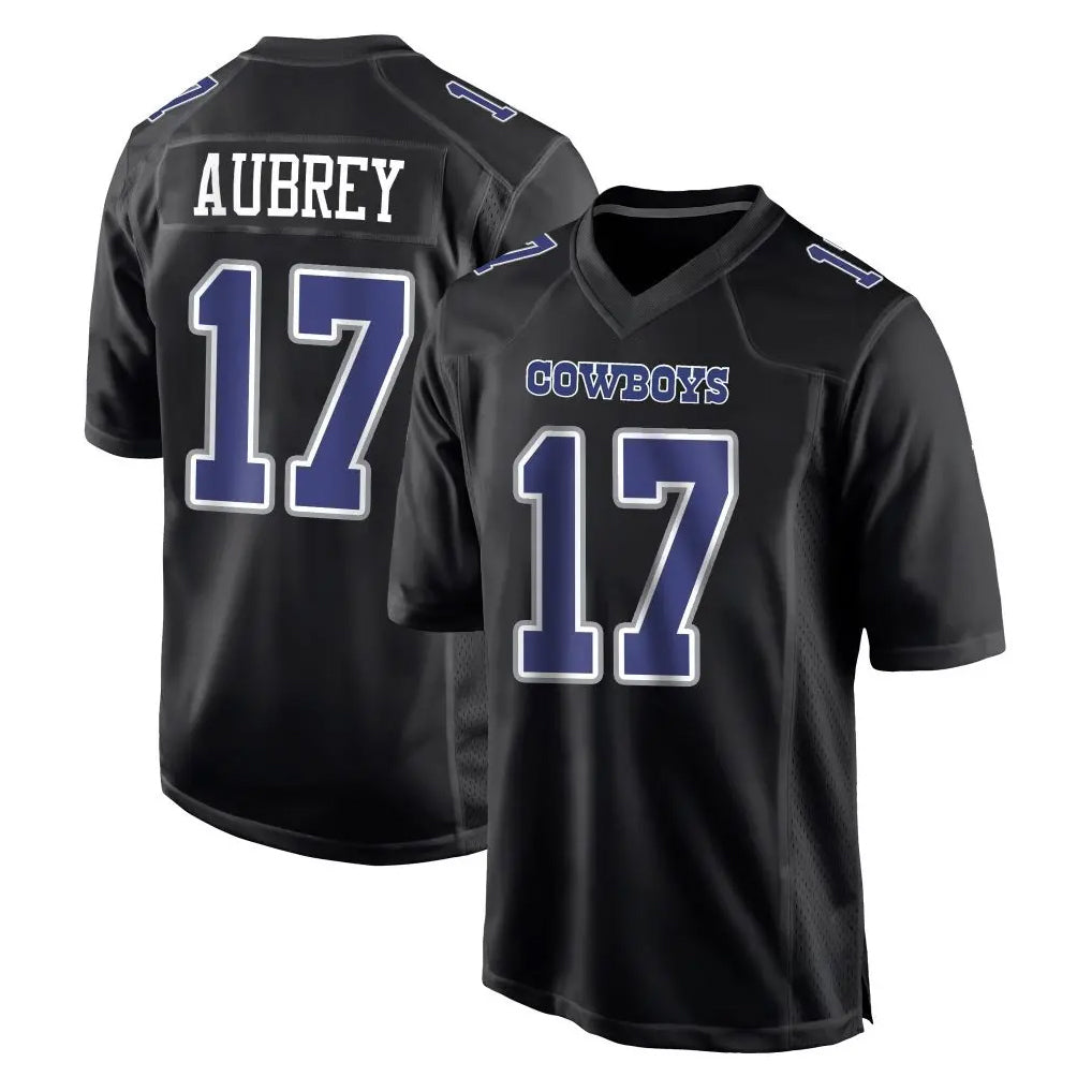 Punc D.Cowboys #17 Brandon Aubrey Player Carbon Black Fashion Home Game Stitched Jerseys