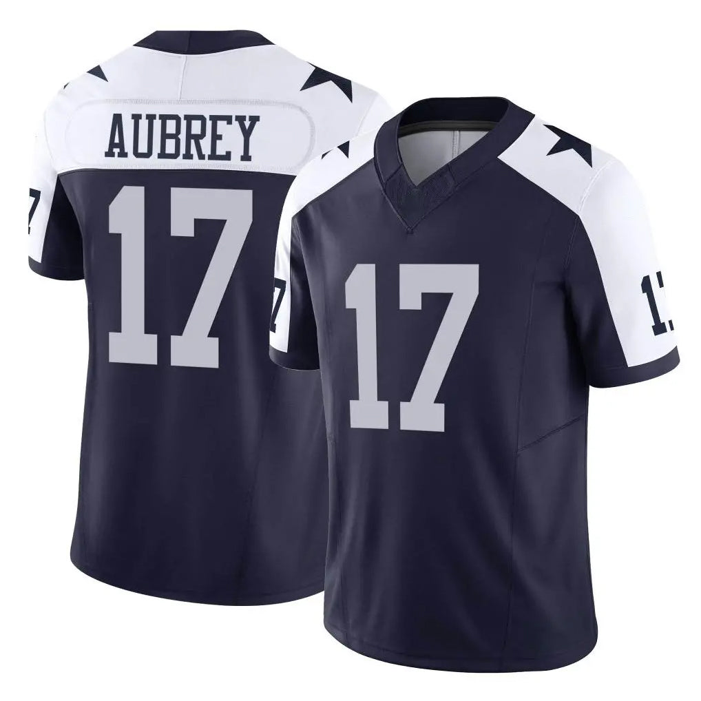 Punc D.Cowboys #17 Brandon Aubrey Player Navy-White Limited Alternate Vapor F.U.S.E. Home Game Stitched Jerseys