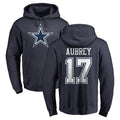Punc D.Cowboys #17 Brandon Aubrey Player Navy Pullover Hoodies Limited Stitched Jerseys