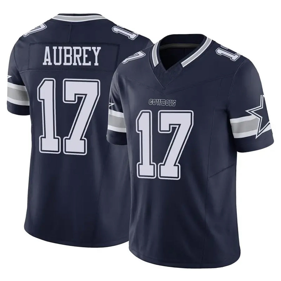 Punc D.Cowboys #17 Brandon Aubrey Player Navy Vapor F.U.S.E. Limited Stitched Jerseys
