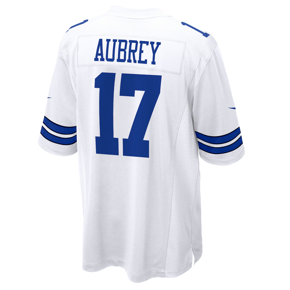 Punc D.Cowboys #17 Brandon Aubrey White Game Stitched Jerseys