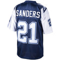 Punc D.Cowboys #21 Deion Sanders Mitchell & Ness Navy Big & Tall 1995 Retired Player Replica Stitched Jerseys