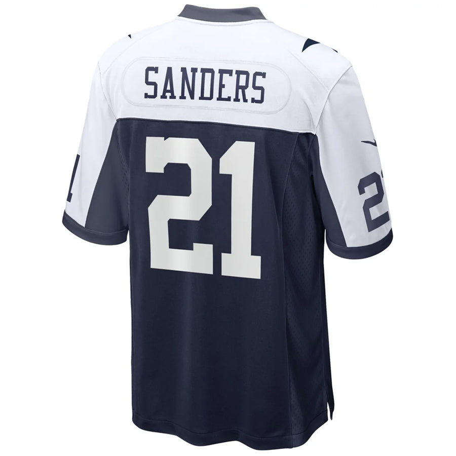 Punc D.Cowboys #21 Deion Sanders Player Navy Alternate Game Stitched Jerseys