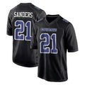 Punc D.Cowboys #21 Deion Sanders Player Navy Carbon Black Fashion Stitched Jerseys