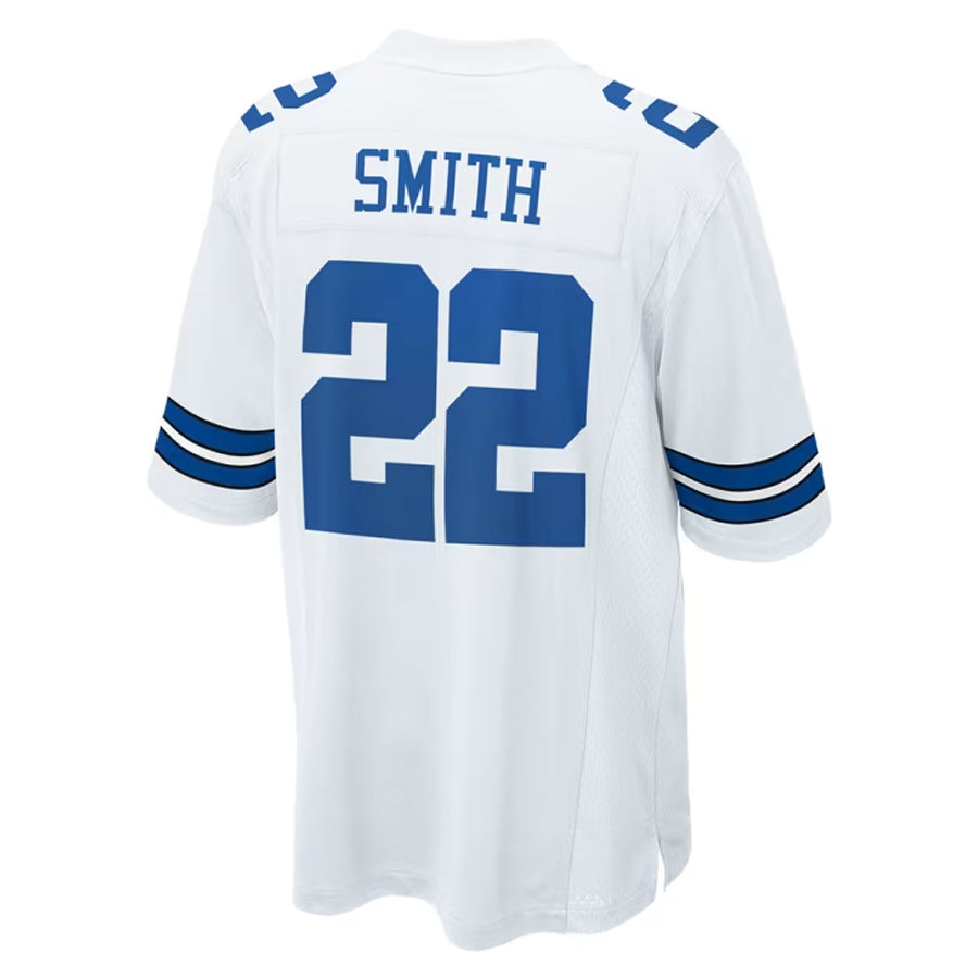 Punc D.Cowboys #22 Emmitt Smith Player White Home Game Stitched Jerseys