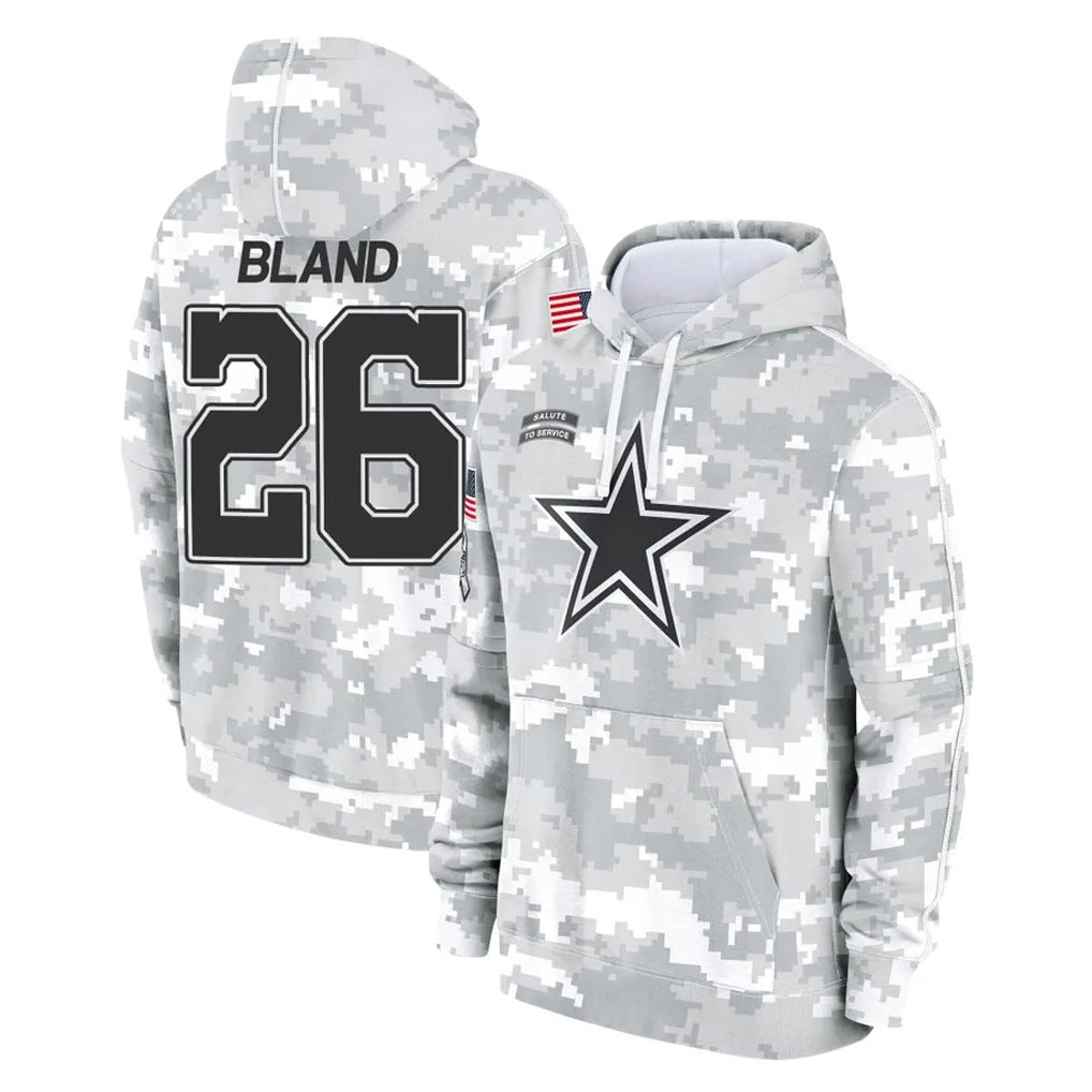Punc D.Cowboys #26 DaRon Bland Player Arctic Camo Salute to Service Hoodies Limited Game Stitched Jerseys