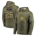 Punc D.Cowboys #26 DaRon Bland Player Olive Salute to Service Pullover Hoodies Home Game Stitched Jerseys