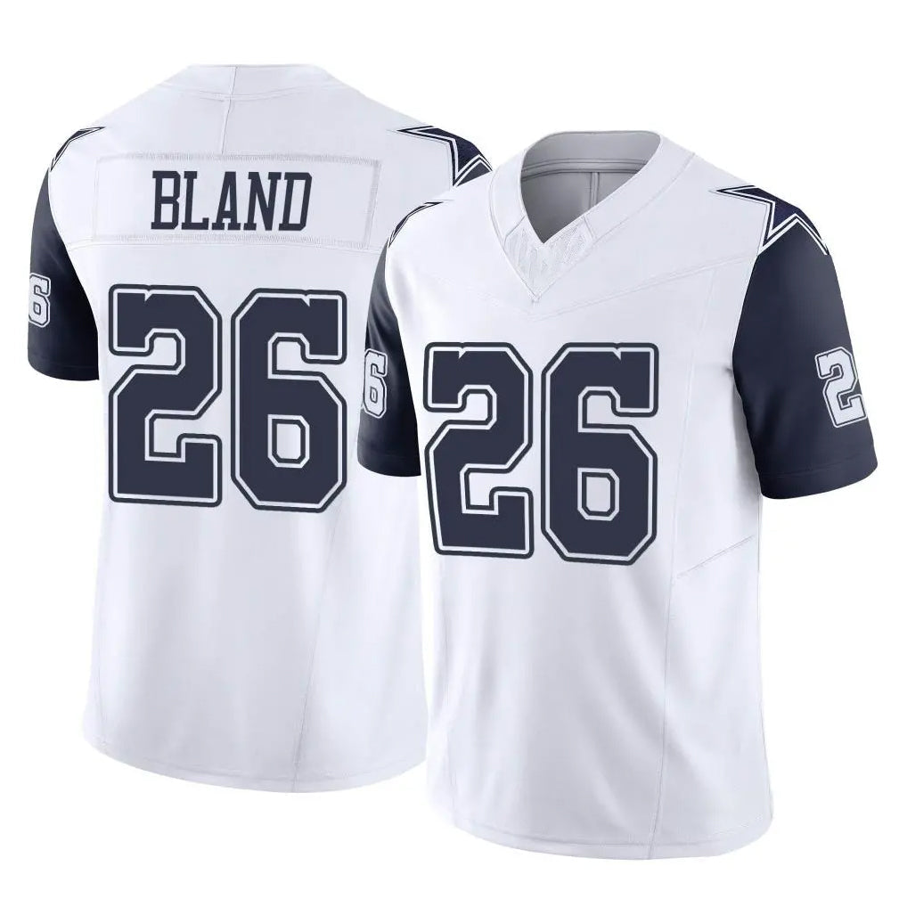 Punc D.Cowboys #26 DaRon Bland Player White-Navy Limited Vapor F.U.S.E. Home Game Stitched Jerseys