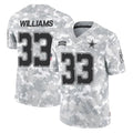 Punc D.Cowboys #33 Javonte Williams Player Arctic Camo Salute to Service Limited Home Game Stitched Jerseys