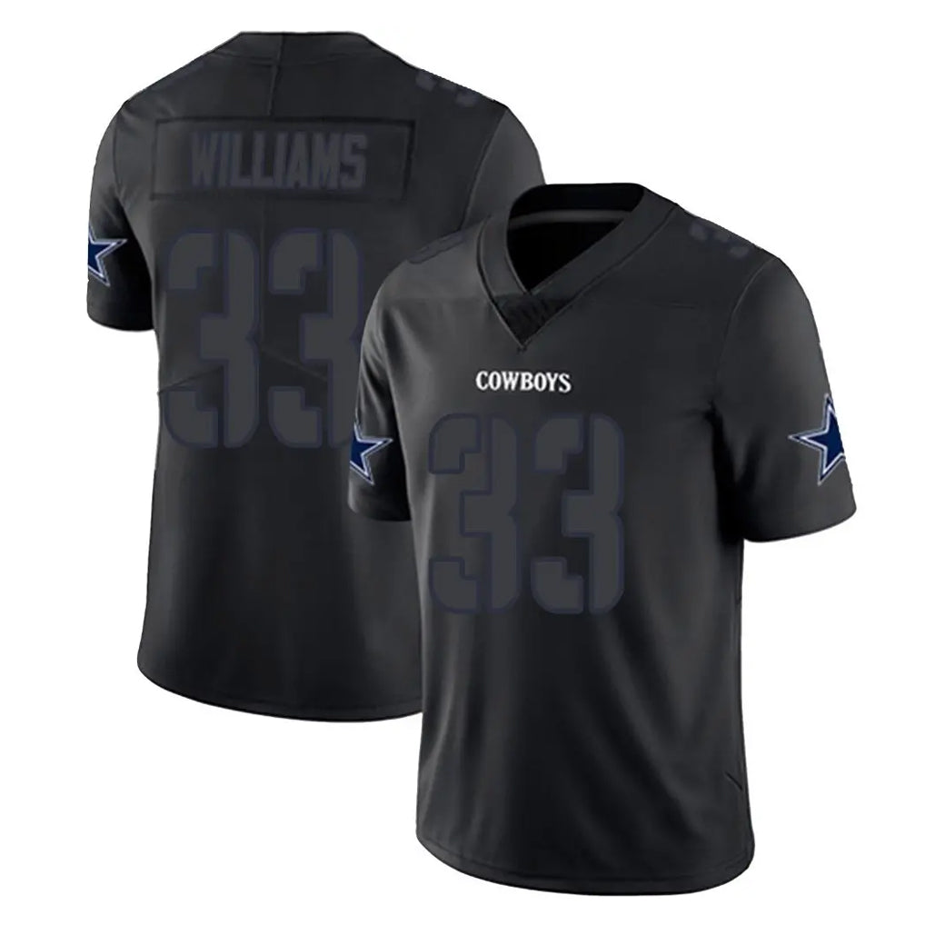 Punc D.Cowboys #33 Javonte Williams Player Black Impact Limited Home Game Stitched Jerseys