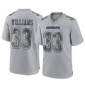 Punc D.Cowboys #33 Javonte Williams Player Gray Atmosphere Fashion Home Game Stitched Jerseys