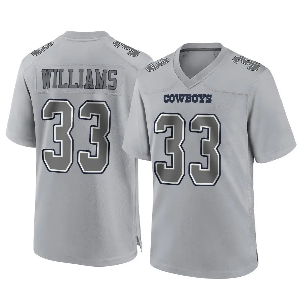 Punc D.Cowboys #33 Javonte Williams Player Gray Atmosphere Fashion Home Game Stitched Jerseys