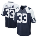 Punc D.Cowboys #33 Javonte Williams Player Navy-White Alternate Home Game Stitched Jerseys