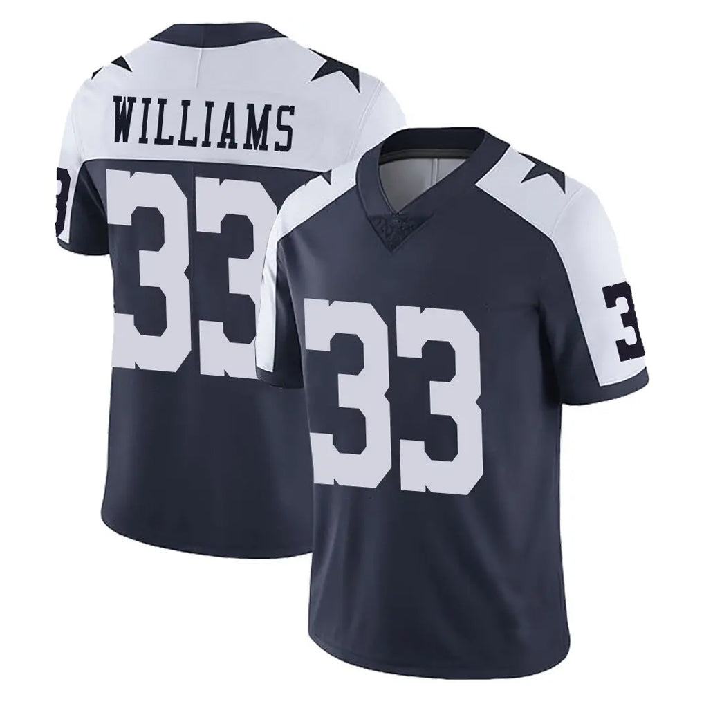 Punc D.Cowboys #33 Javonte Williams Player Navy-White Limited Alternate Vapor Untouchable Home Game Stitched Jerseys
