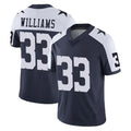 Punc D.Cowboys #33 Javonte Williams Player Navy-White Limited Alternate Vapor Untouchable Home Game Stitched Jerseys