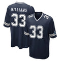 Punc D.Cowboys #33 Javonte Williams Player Navy Home Game Stitched Jerseys