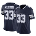Punc D.Cowboys #33 Javonte Williams Player Navy Limited Vapor F.U.S.E. Home Game Stitched Jerseys