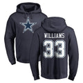 Punc D.Cowboys #33 Javonte Williams Player Navy Pullover Hoodies Limited Stitched Jerseys