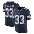 Punc D.Cowboys #33 Javonte Williams Player Navy Vapor Untouchable Limited Home Game Stitched Jerseys