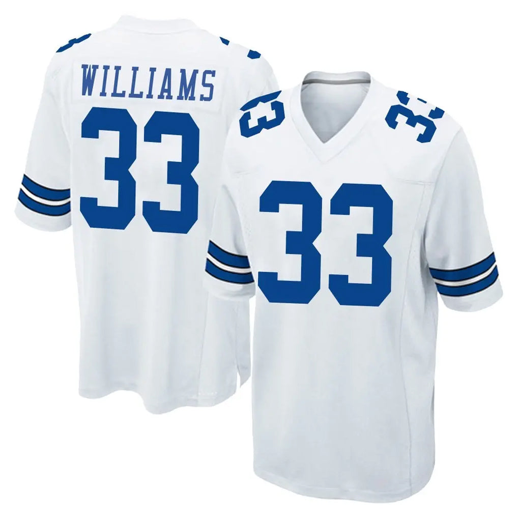 Punc D.Cowboys #33 Javonte Williams Player White Home Game Stitched Jerseys