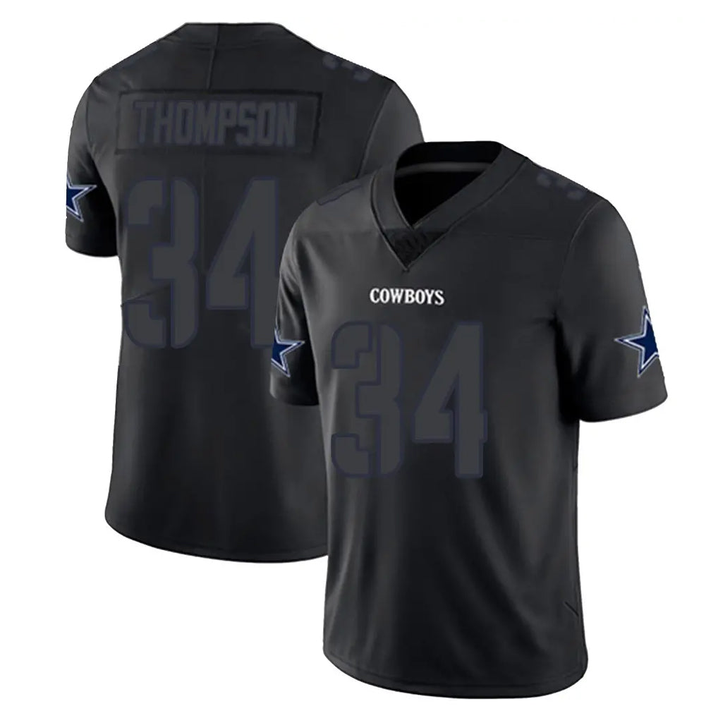 Punc D.Cowboys #34 Jalen Thompson Player Black Impact Limited Home Game Stitched Jerseys