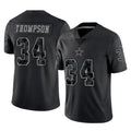 Punc D.Cowboys #34 Jalen Thompson Player Black Limited Reflective Home Game Stitched Jerseys