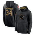 Punc D.Cowboys #34 Jalen Thompson Player Black Salute to Service Pullover Hoodies Limited Stitched Jerseys