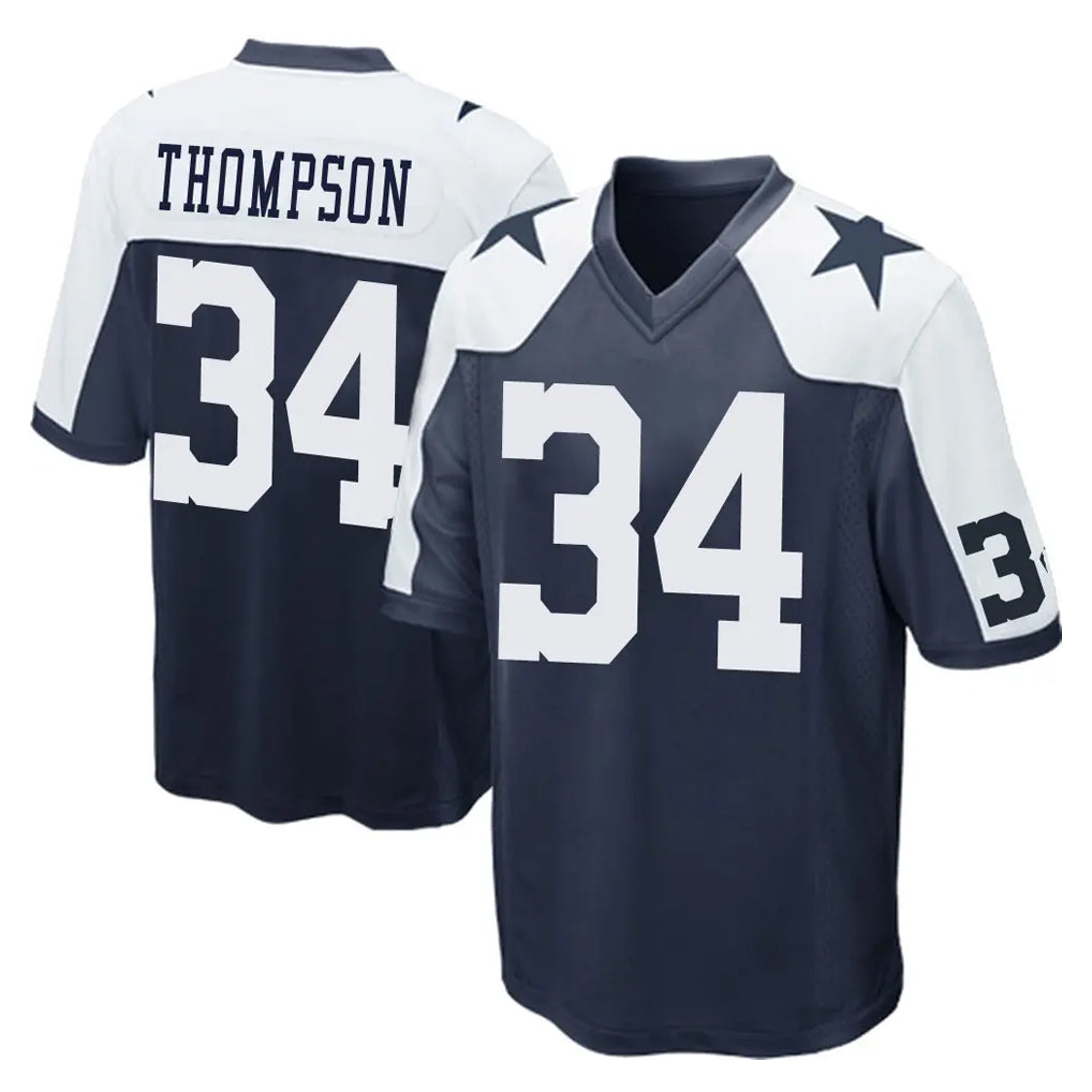 Punc D.Cowboys #34 Jalen Thompson Player Navy-White Alternate Home Game Stitched Jerseys