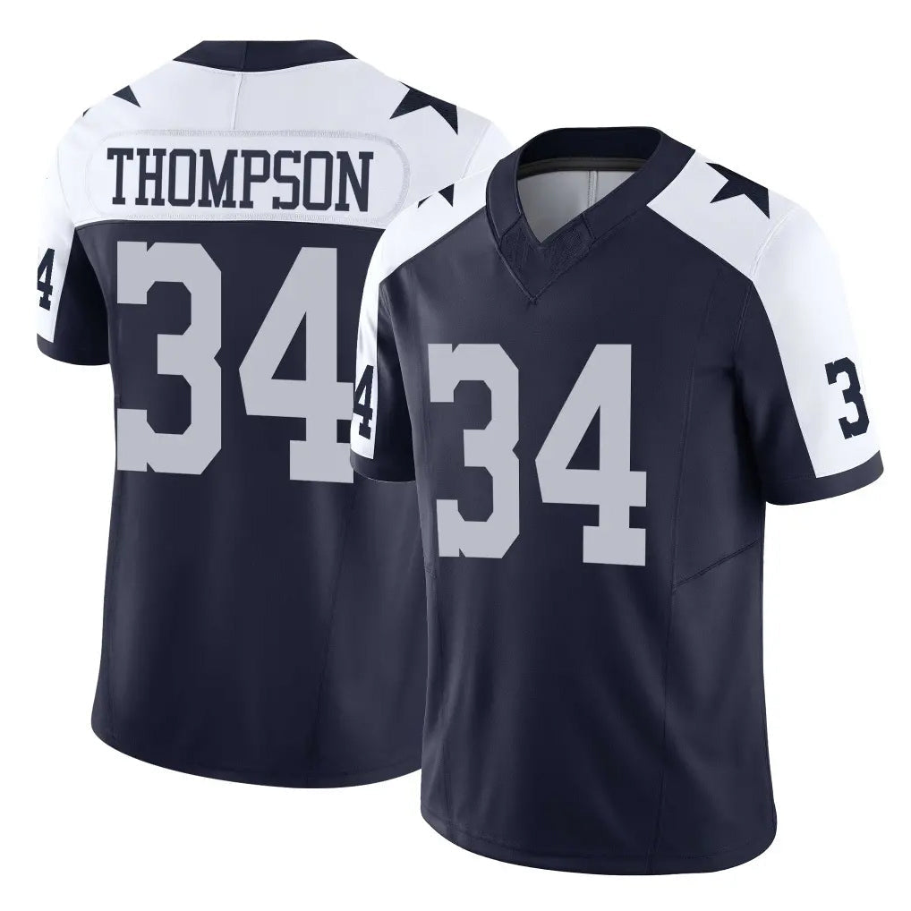 Punc D.Cowboys #34 Jalen Thompson Player Navy-White Limited Alternate Vapor F.U.S.E. Home Game Stitched Jerseys