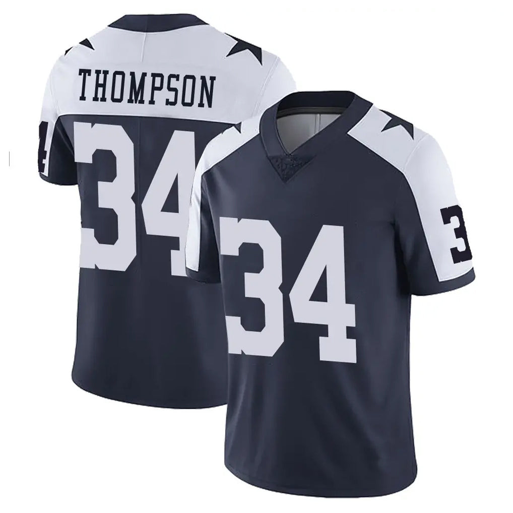 Punc D.Cowboys #34 Jalen Thompson Player Navy-White Limited Alternate Vapor Untouchable Home Game Stitched Jerseys