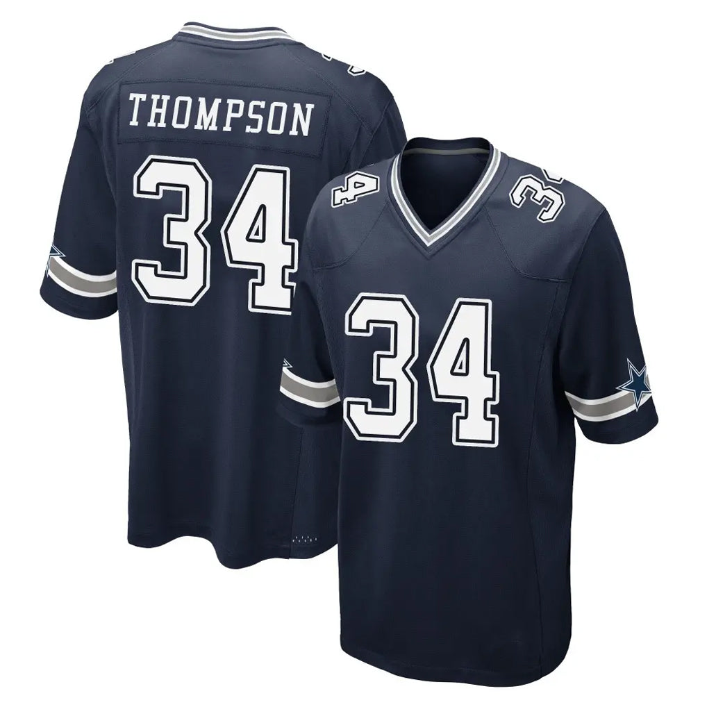 Punc D.Cowboys #34 Jalen Thompson Player Navy Home Game Stitched Jerseys