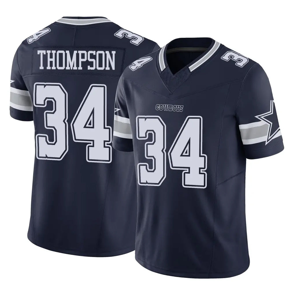 Punc D.Cowboys #34 Jalen Thompson Player Navy Limited Vapor F.U.S.E. Home Game Stitched Jerseys