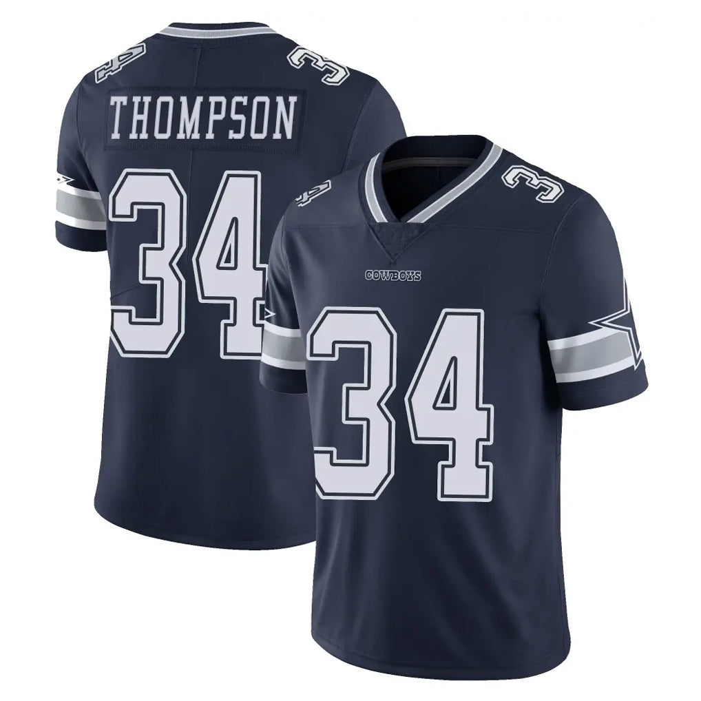 Punc D.Cowboys #34 Jalen Thompson Player Navy Vapor Untouchable Limited Home Game Stitched Jerseys